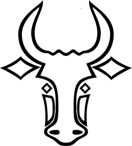 Toro, Animales, Criatura - Bull Line Art (434x480)