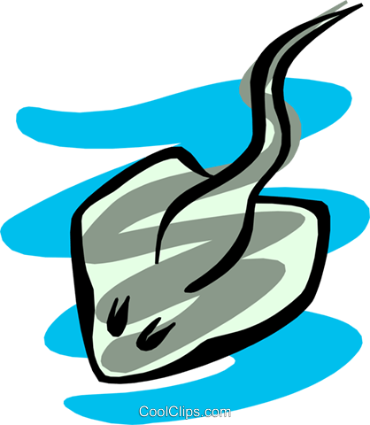Stingray Royalty Free Vector Clip Art Illustration - Stingray Royalty Free Vector Clip Art Illustration (418x480)