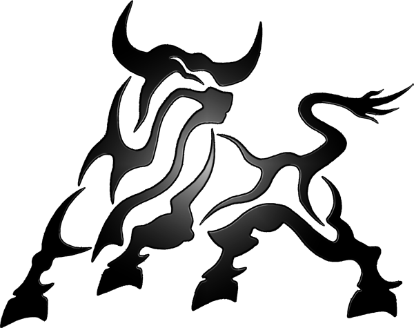 Index Toro Negro Png Banner Library Stock - Dibujos Tribales De Toros (600x475)