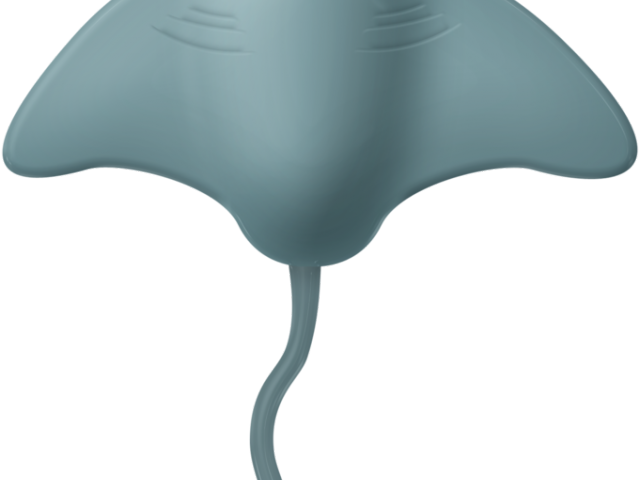 Marine Life Clipart Stingray - Outdoor Umbrella Base (640x480)