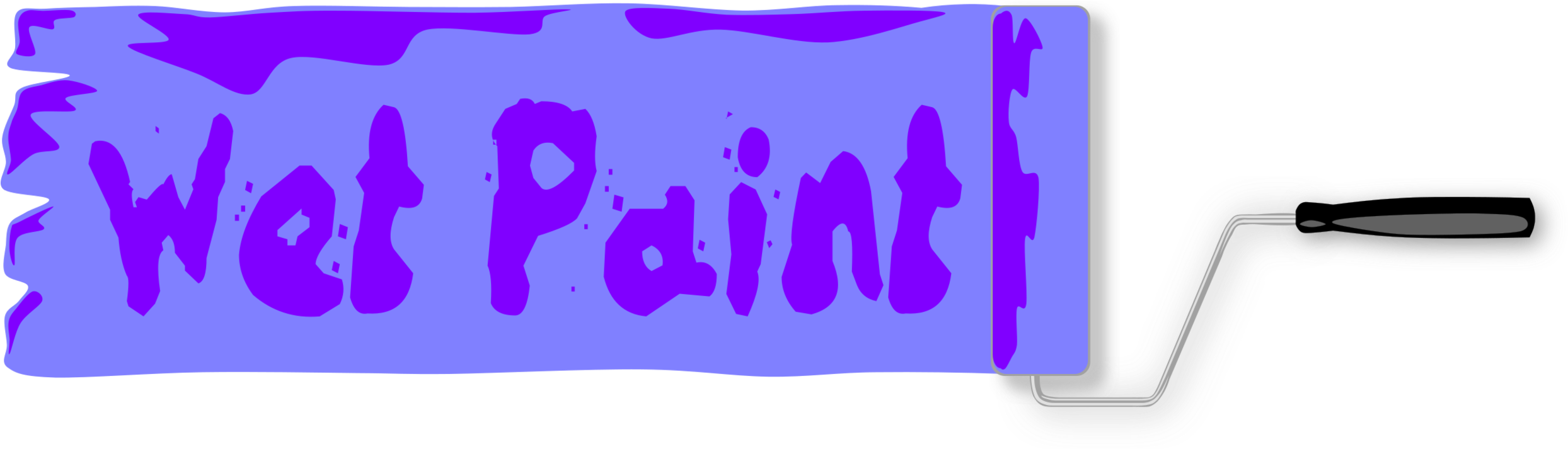 Logo Brand Paint Pdf Color - Wet Paint Sign (2517x750)