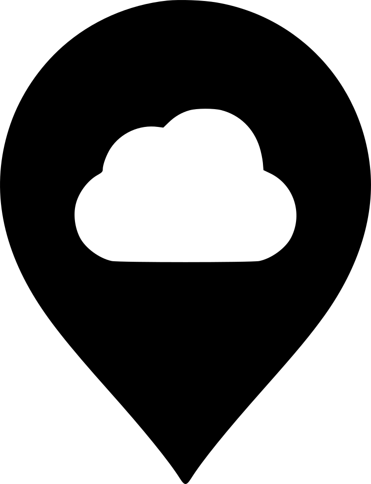 Cloud Clip Art Outline - Map Marker Alt (752x980)