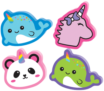 Whimsical Mini Eraser Set - Eraser (500x500)