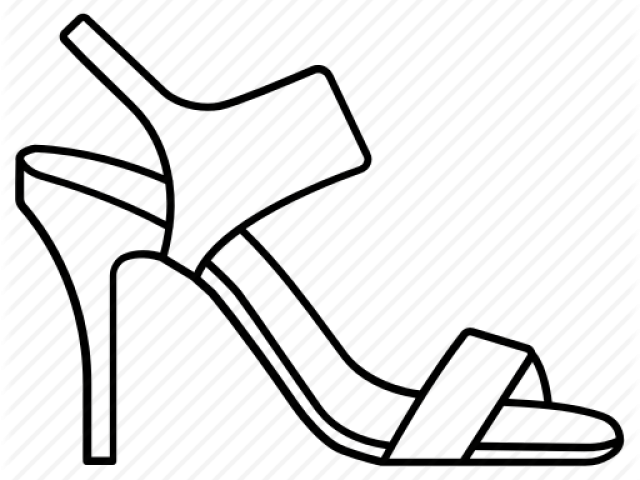 Sandal Clipart Lady Sandal - Sandal Drawing Easy (640x480)
