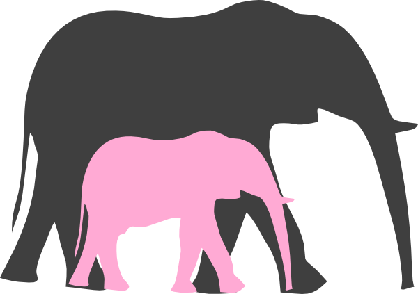 Elephants Clip Art At Clkercom Vector Online Royalty - Blue Elephant Clip Art (600x423)