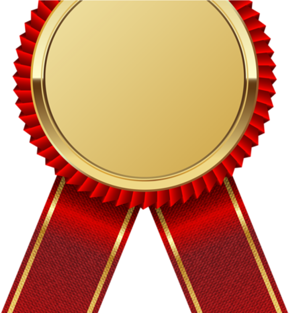 Ribbon Clipart Gold Medal With Red Png Image Frames - Gold Ribbon Png (1024x1024)