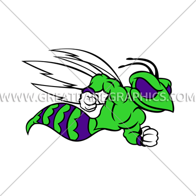Cartoon Flying Wasp Mascot - Cartoon Flying Wasp Mascot (385x385)