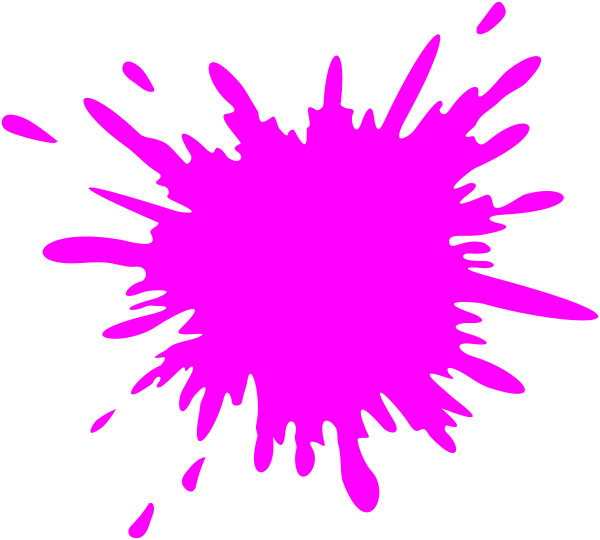 Pink Splash Clip Art At Clker Com Vector Clip Art Online - Blue Splash Png (600x540)