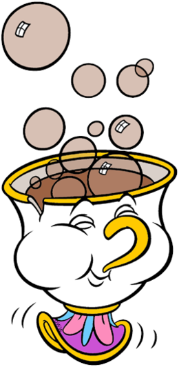 Beauty Clipart - Chip Drawing Beauty And The Beast (260x532)