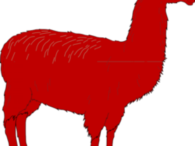 Lama Clipart Alpaca - Black (640x480)