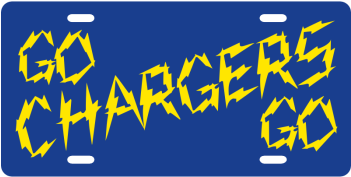 Chargers License Plate - Shards [book] (350x350)