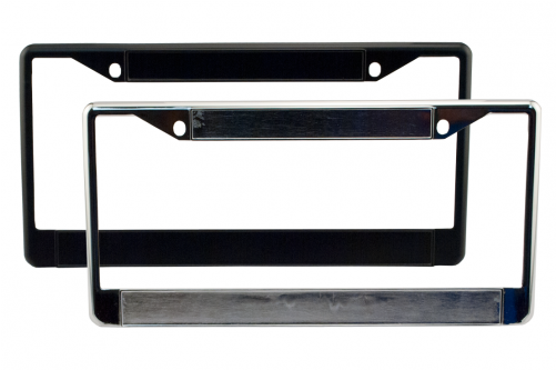 Metal License Plate Frame - License Plate Cover Vector (500x588)