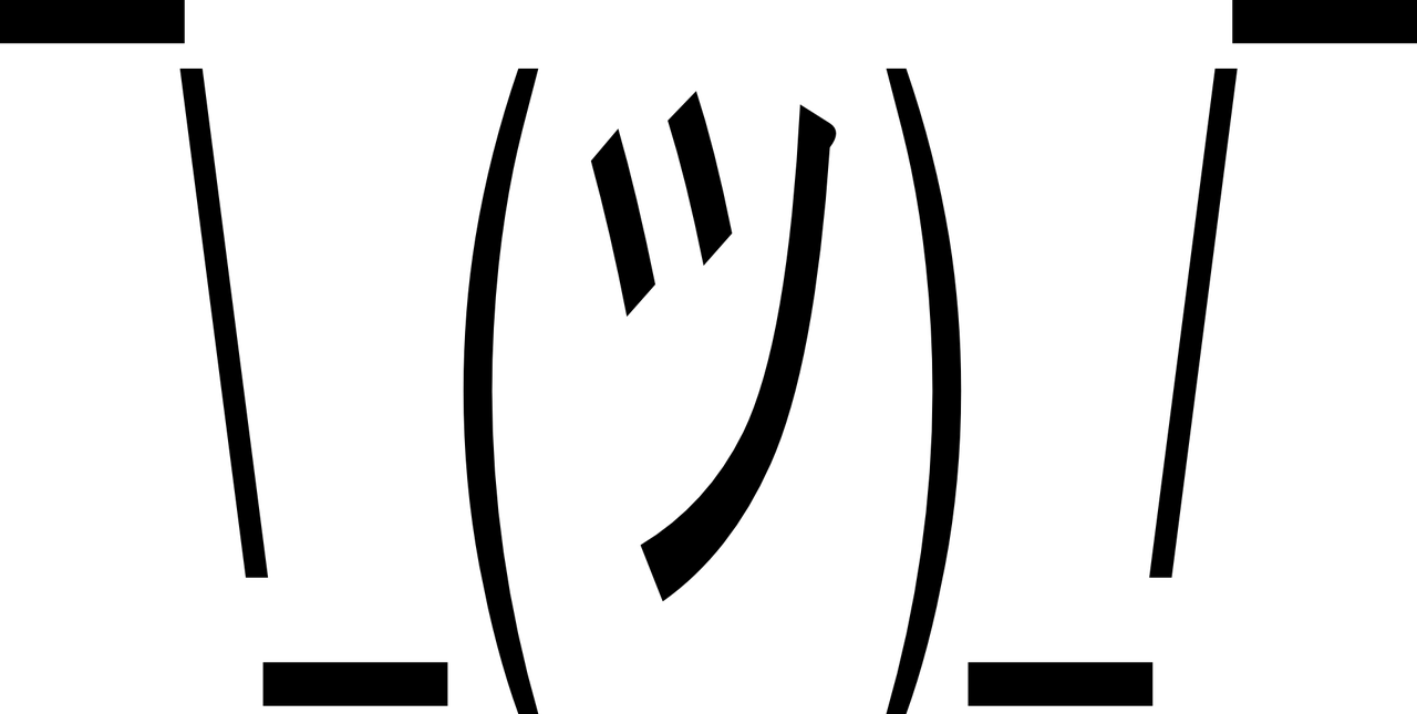 Morning Thoughts - Transparent Background Shrug Emoji (1280x645)