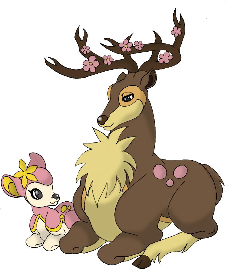 Deerling Sawsbuck Bambi Style By Ahnand - Pokemon Deerling And Sawsbuck (762x900)