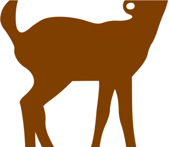 Bambi Clipart Vector - Fawn Silhouette (640x480)