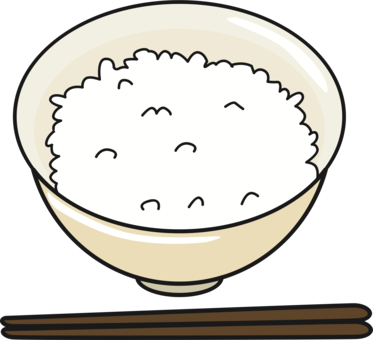 Fried Rice Japanese Cuisine White Rice Japanese Rice - Bowl Of Rice Clipart (373x340)