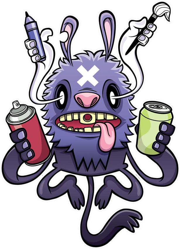 Buscar Con Google - Monstruos Animados Graffiti (615x849)