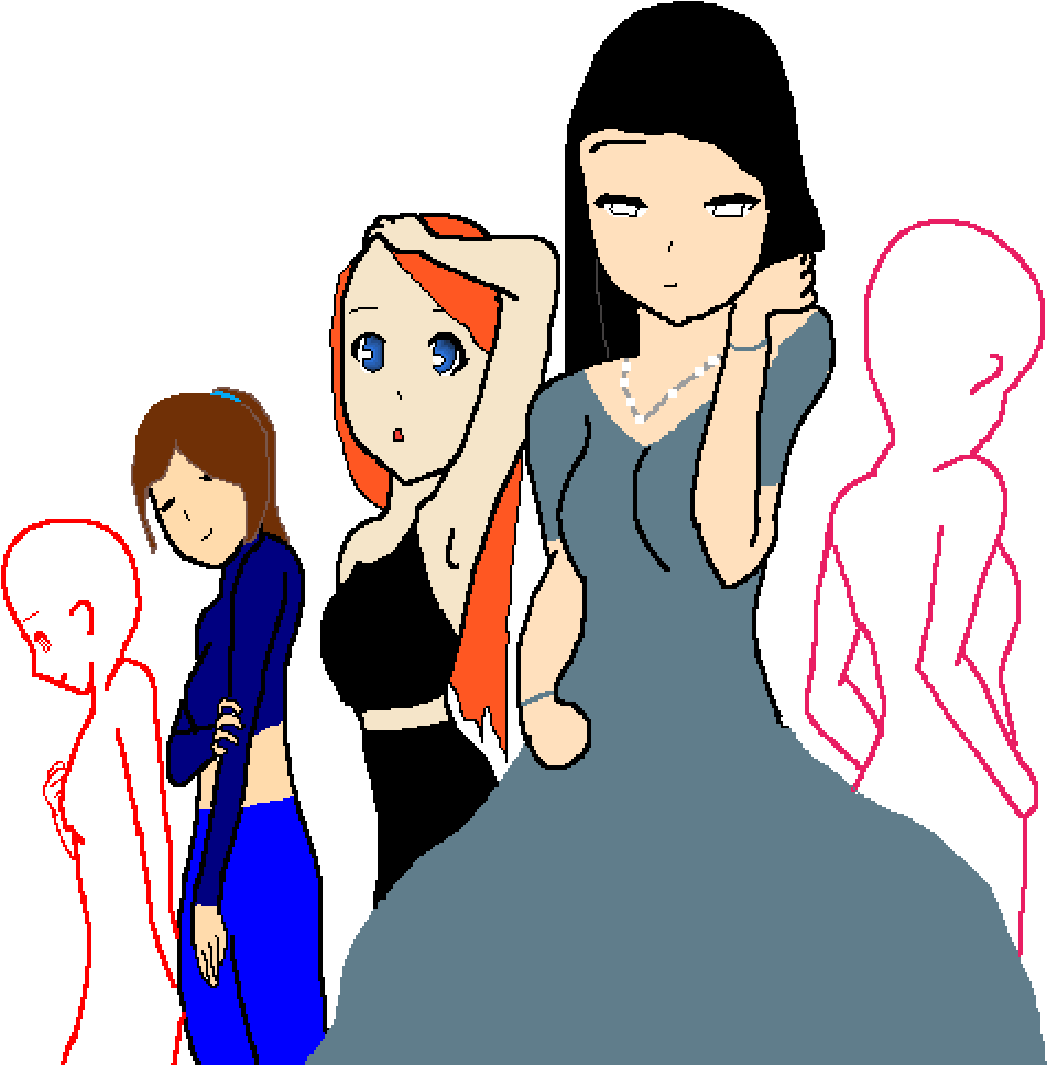 Girls Night Out - Drawing (1000x1000)