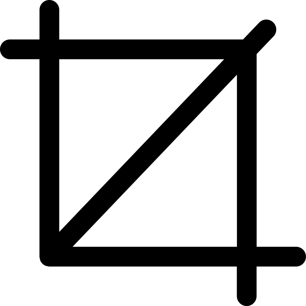 Cropping Tool Interface Square Symbol Of Straight Lines - Crop Tool Photoshop Icon (980x980)