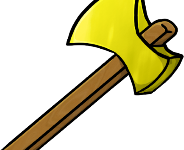 Gold Clipart Minecraft - Transparent Background Axe Clipart (640x480)