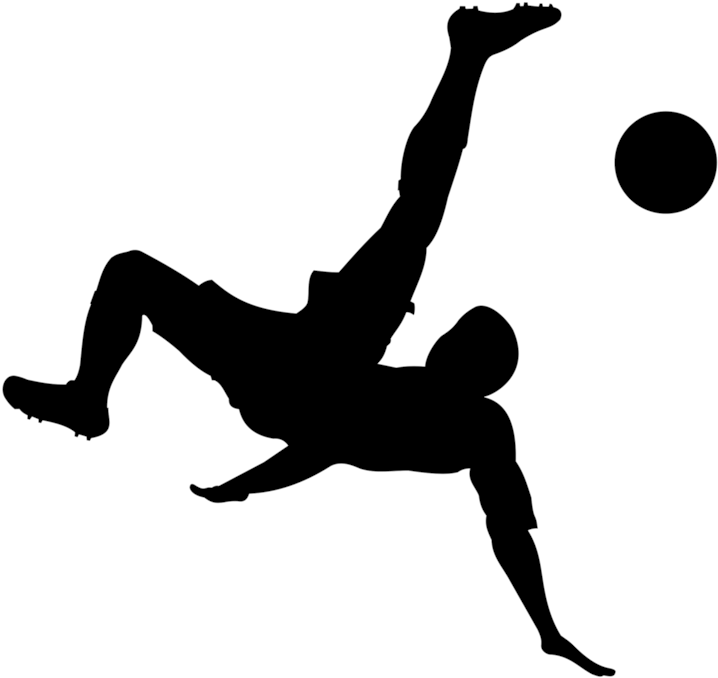 Bicycle Kick Football Player Soccer Kick - Soccer Bicycle Kick Silhouette (750x750)
