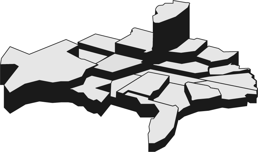 Also Known As A Stepped Map, This 3d Map Elevates Geographical - Illustration (834x491)