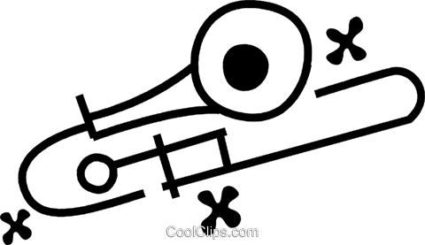 Trombones Royalty Free Vector Clip Art Illustration - Illustration (480x277)