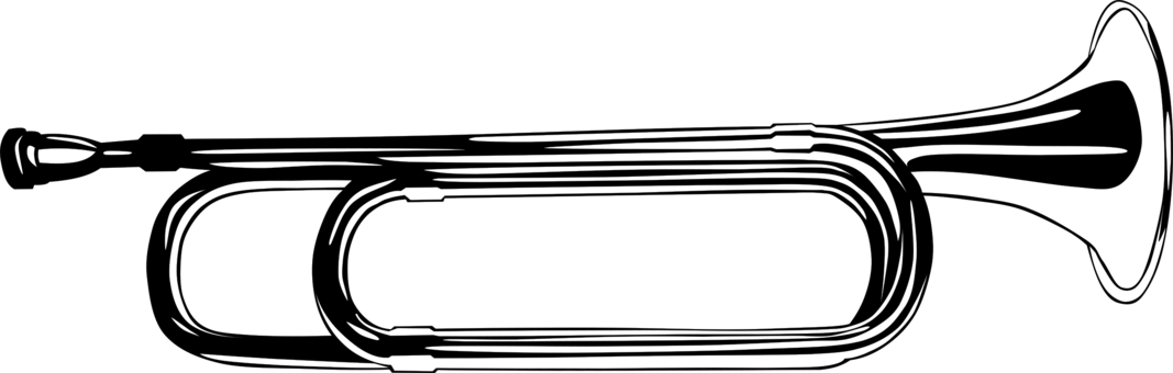 Bugle Drawing Trumpet Musical Instruments Cartoon - Bugle Drawing (1067x340)