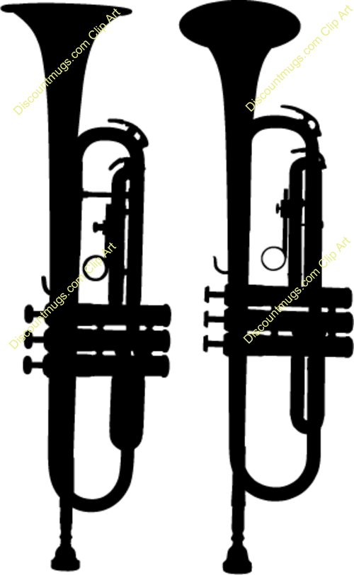 Trumpet Clipart Trumpet Baritone Saxophone Sticker - Trumpet Designs Rectangle Magnet (500x813)