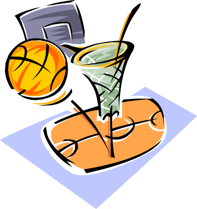 Basketball Royalty Free Vector Clip Art Illustration - Outdoor Games Clipart Basketball (660x700)