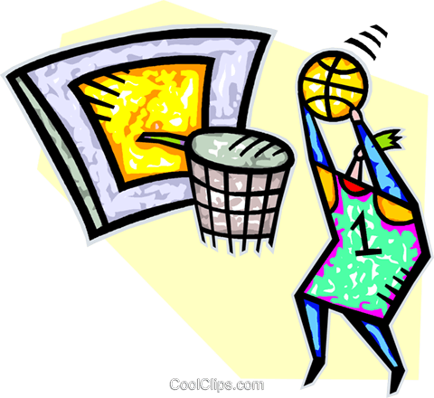 Basketball Player Slam Dunking A Ball Royalty Free - Atlanta (480x440)