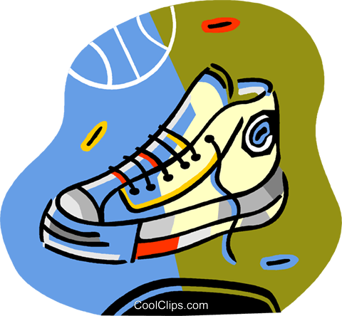 Basketball Shoe Royalty Free Vector Clip Art Illustration - Clip Art (480x444)