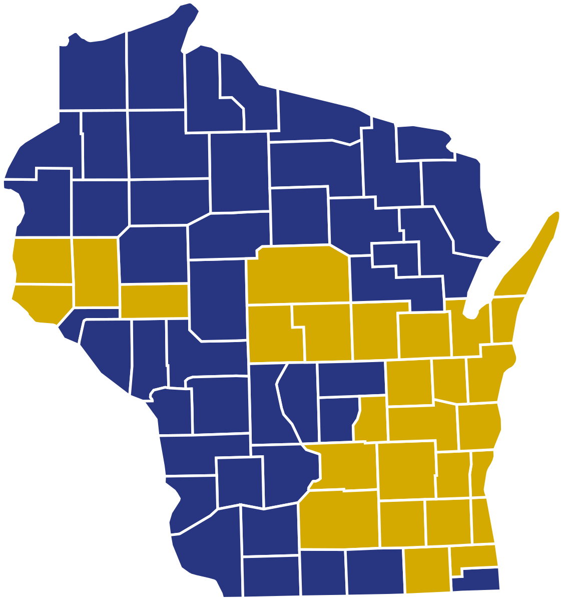 Wisconsin 2016 Election Results By County (1200x1283)