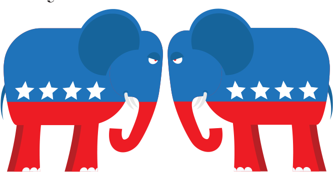 The Republican Party Is In An Absurd A State Of Chaos, - Donkey And Elephant Parties (734x364)