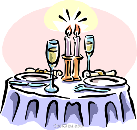 Png Free Church Meal Clipart - Candle Light Dinner Clipart (480x456)