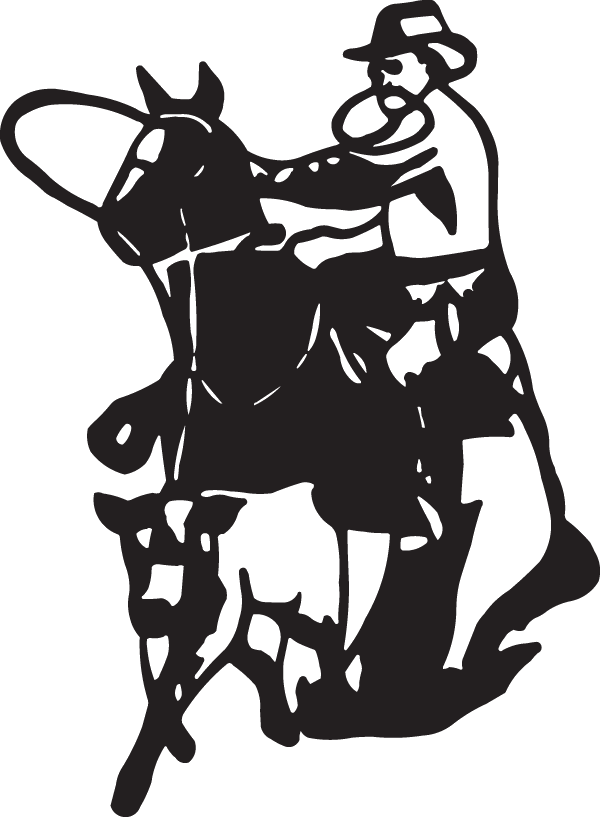 Clip Art Black And White Download Bronco Drawing Decal - Black And White Rodeo Cowboy Clipart (600x817)