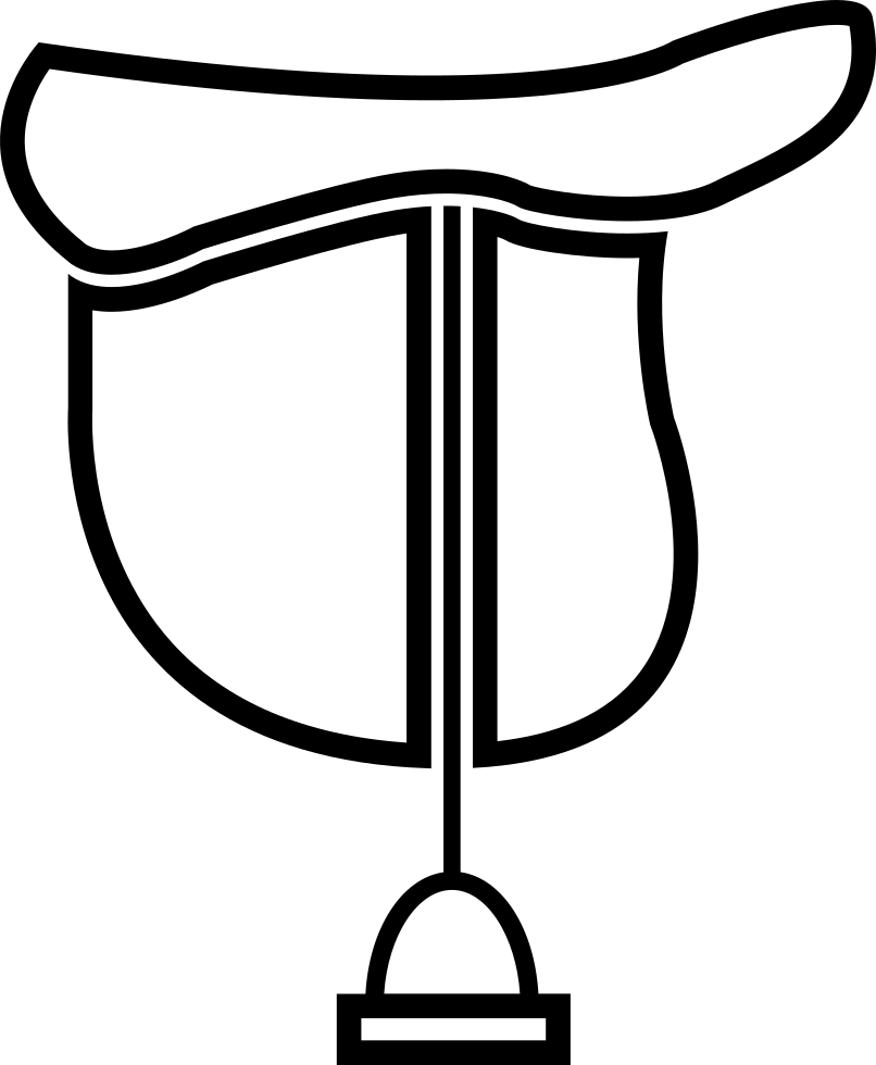Saddle Clipart Drawn - Horse Saddle Outline (806x980)