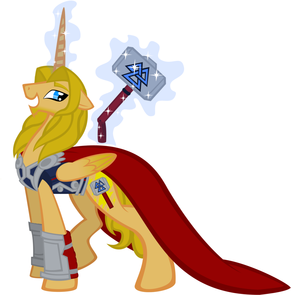 Auveiss, Crossover, Folklore, Mythology, Ponified, - Mlp Thor (1087x1024)