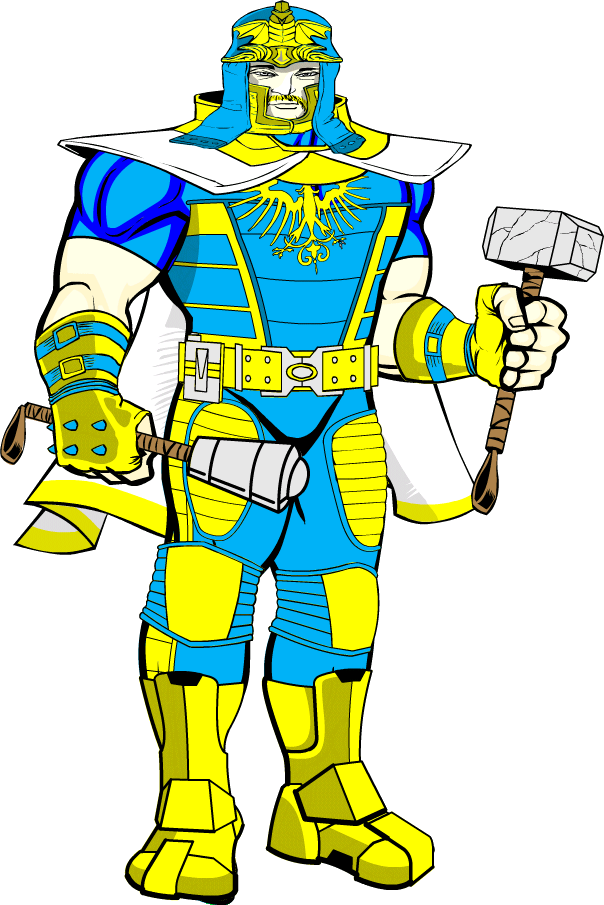 Iron Leader , Thor (earth 1916), And Thordis Made In - Cartoon (604x905)