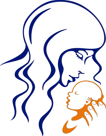 Death Clipart Child Death - Mother And Baby Black (363x468)