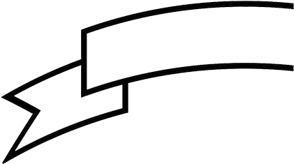 Banner - Ribbon Banner Black And White Png (450x450)