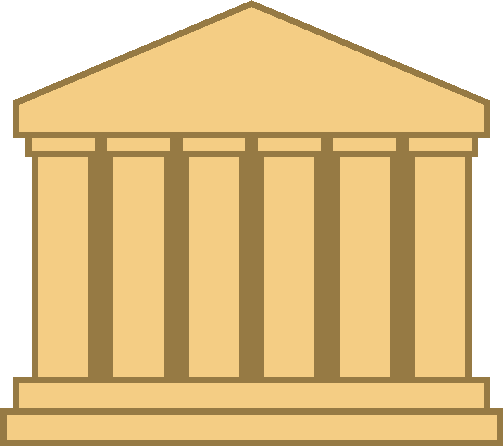 Museum Vector Clip Art Freeuse Download - Icon Banque Png (1600x1600)