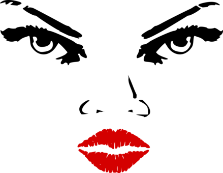 Eyes, Nose, Lips Computer Icons Eyes, Nose, Lips Face - Eyes Nose Mouth Png (439x340)