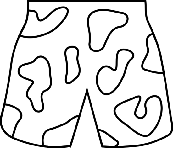 Boardshorts T-shirt Clothing Computer Icons - Colouring In Swimming Costume (550x472)
