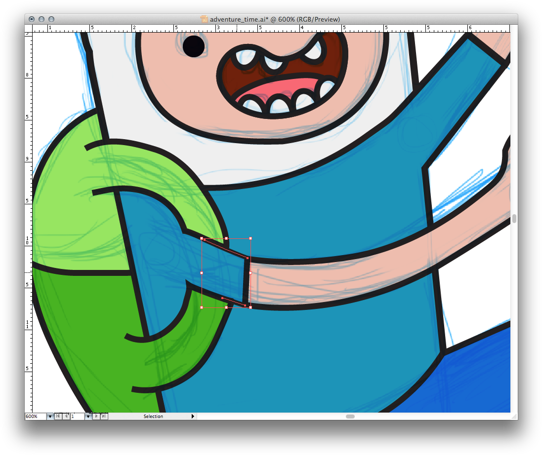 Using The Brush Tool Create This Part Of The Arm That - Cartoon (1112x937)