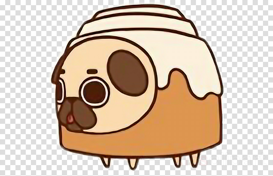 Download Puglie Pug Clipart Pug T-shirt Face Nose Cartoon - Png Pug Cute Clipart (900x580)