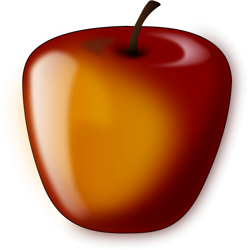 Red Shaded Apple Clipart, Vector Clip Art Online, Royalty - Clip Art (900x882)