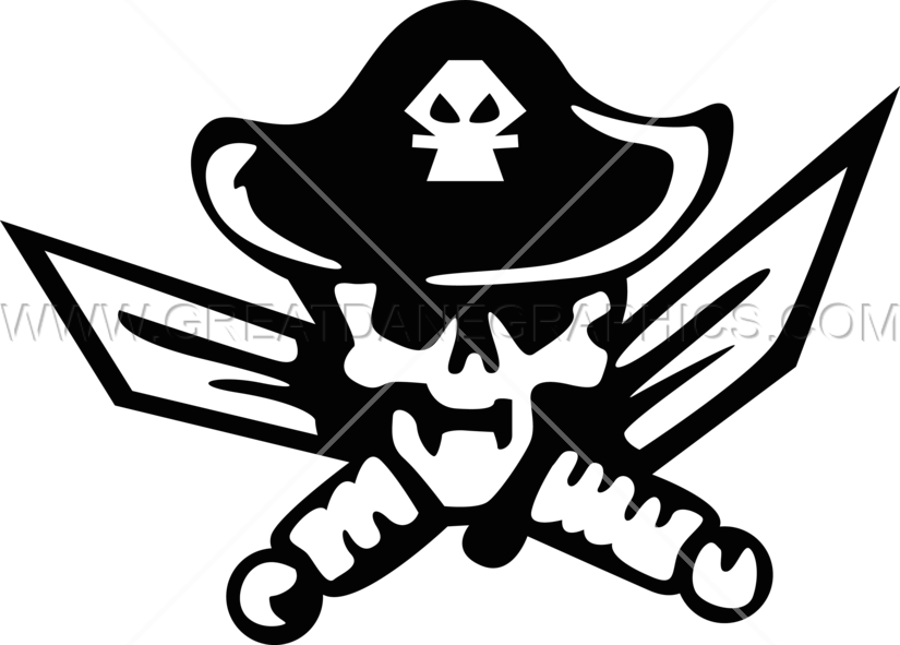 Pirate Skull Head - Clip Art (825x591)