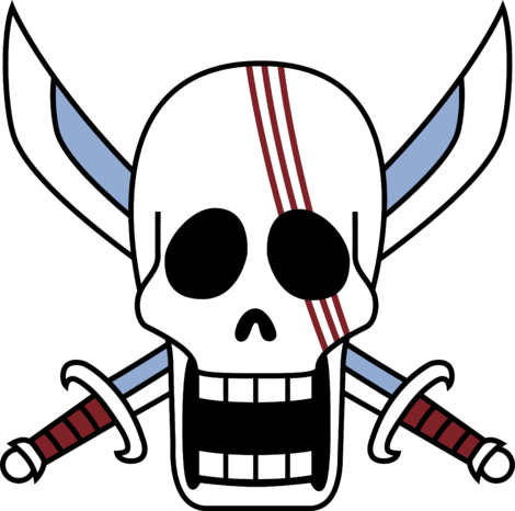 Make This Amazing Design-big Mouth Skull Flag Of One - One Piece Jolly Roger Shanks (470x466)