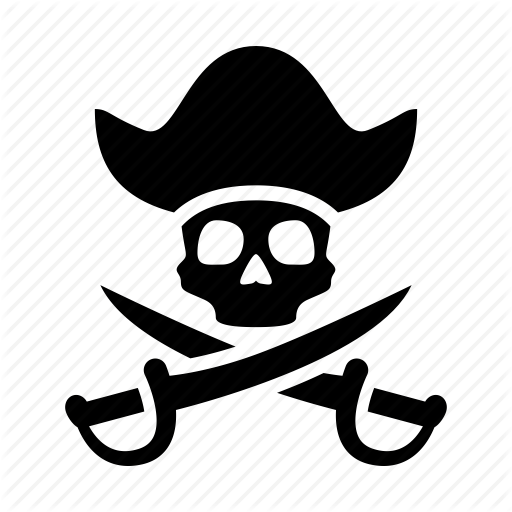 Pirate Skull Icon Clipart Jolly Roger Pirate Computer - Pirate Skull Icon (512x512)
